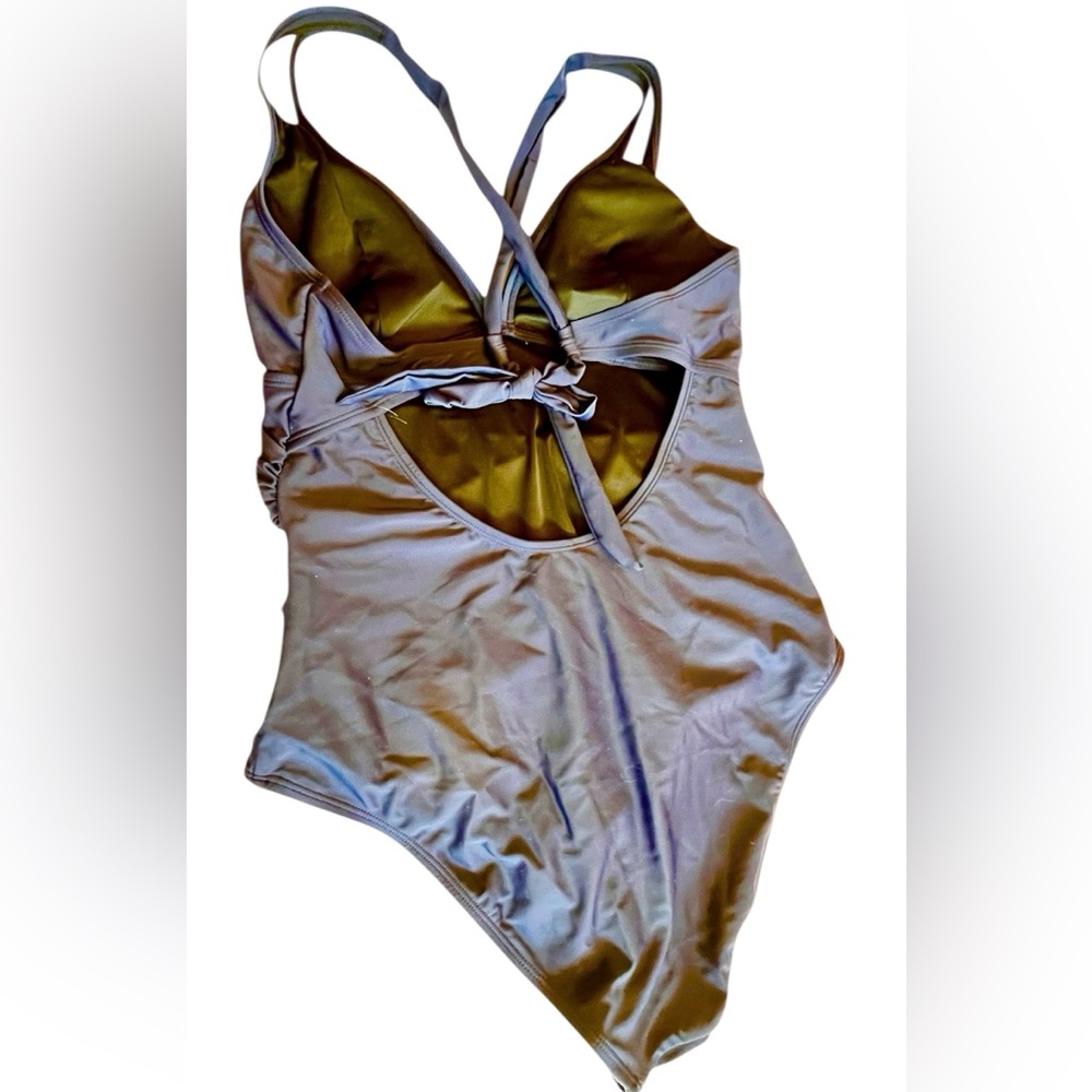 NEW Cupshe Navy One-Piece Swim Suit with Double-Strap Detail Size XL - Picture 4 of 5
